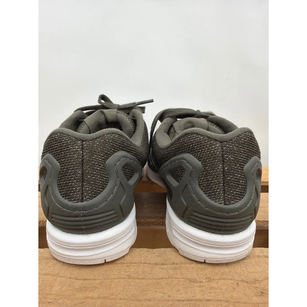 Adidas ZX Flux Womens 8‎ Olive Green Knit Metallic Torsion Sneakers BY9210